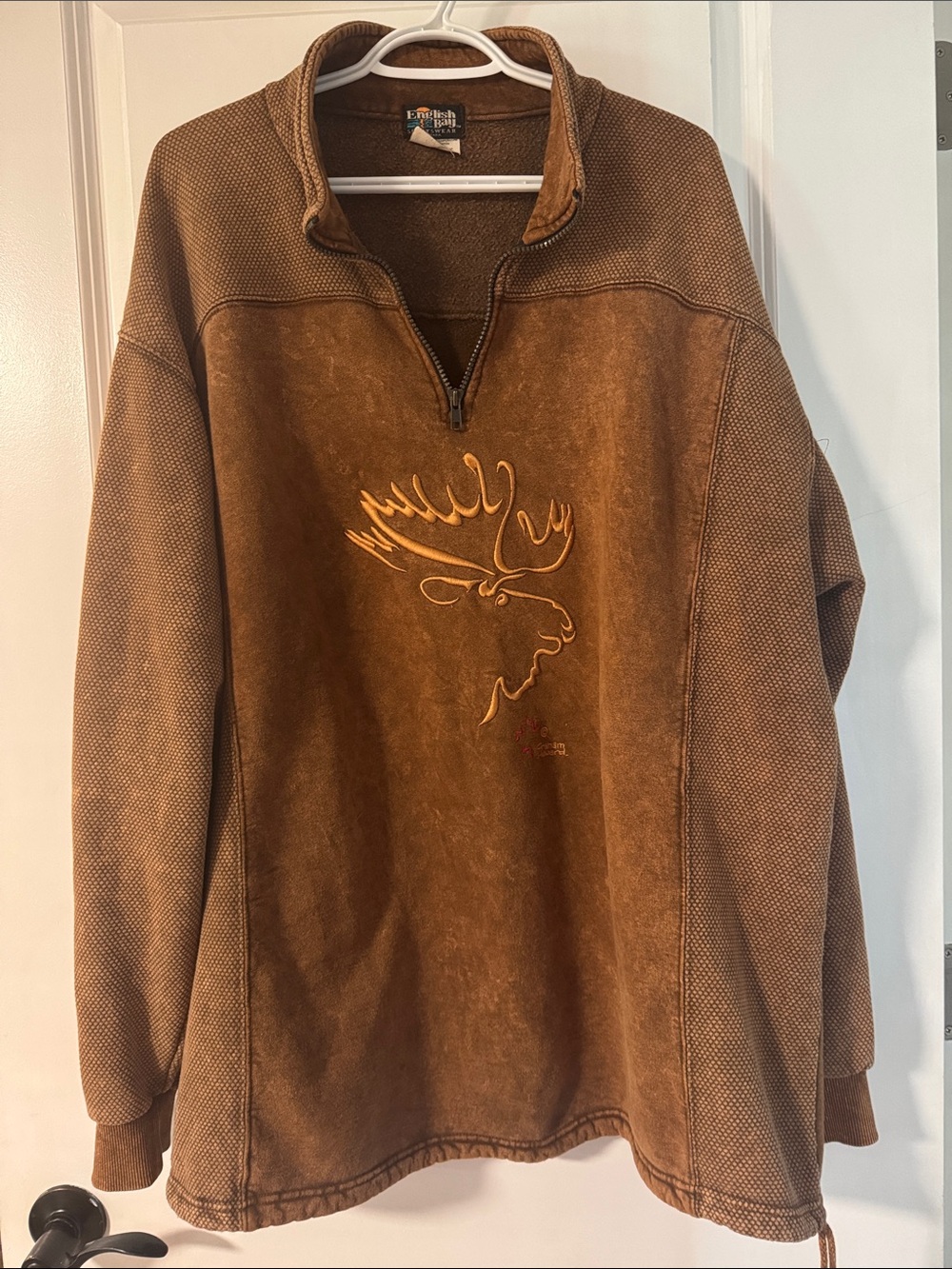 Vintage English Bay Sportswear Brown Sweater with Moose Logo